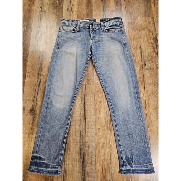 Pilcro Denim - Pilcro and the Letterpress Hyphen Unique Ankle Jeans Size 25 Distressed Raw Hem